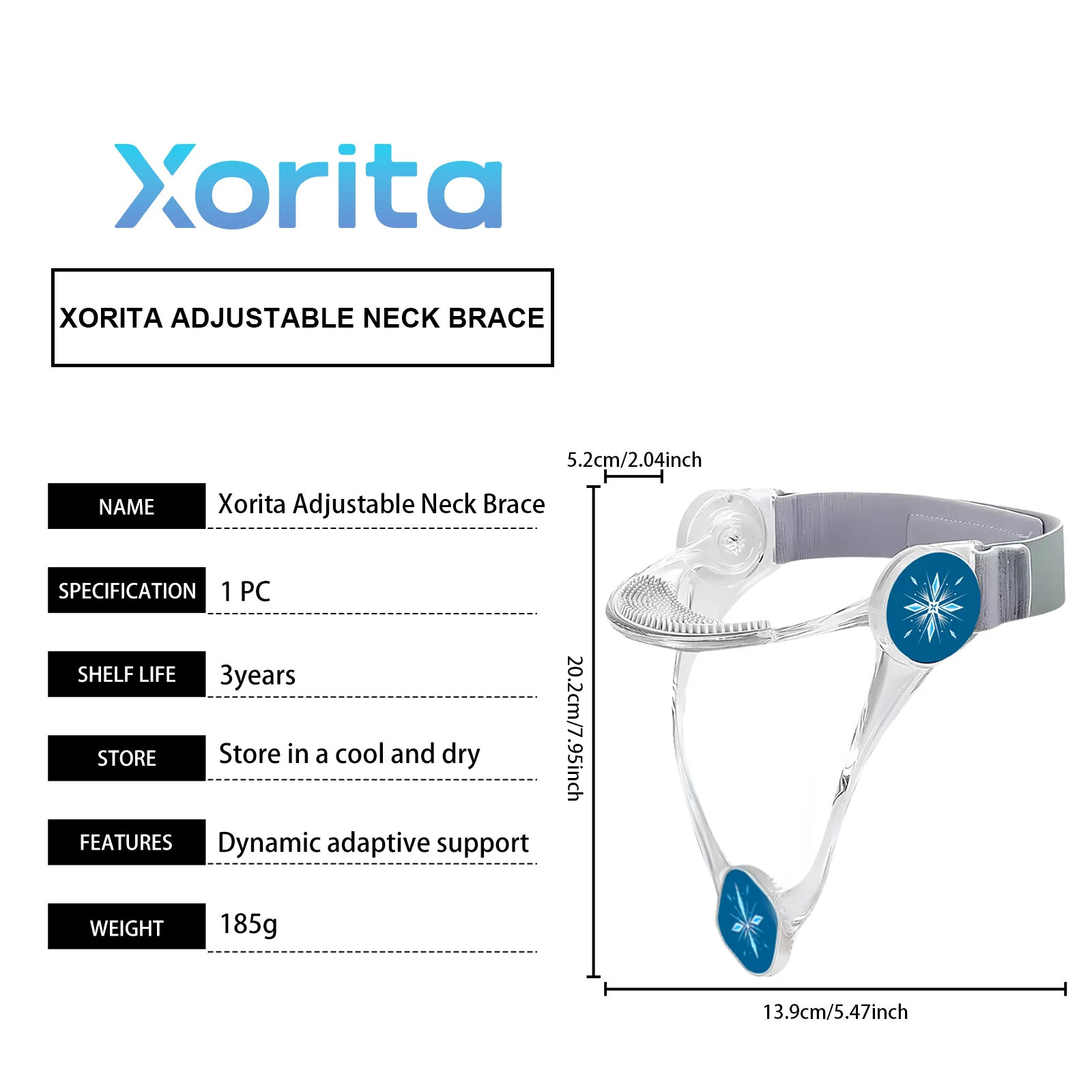xorita adjustable neck support lightweight folding Xor HX 13 131