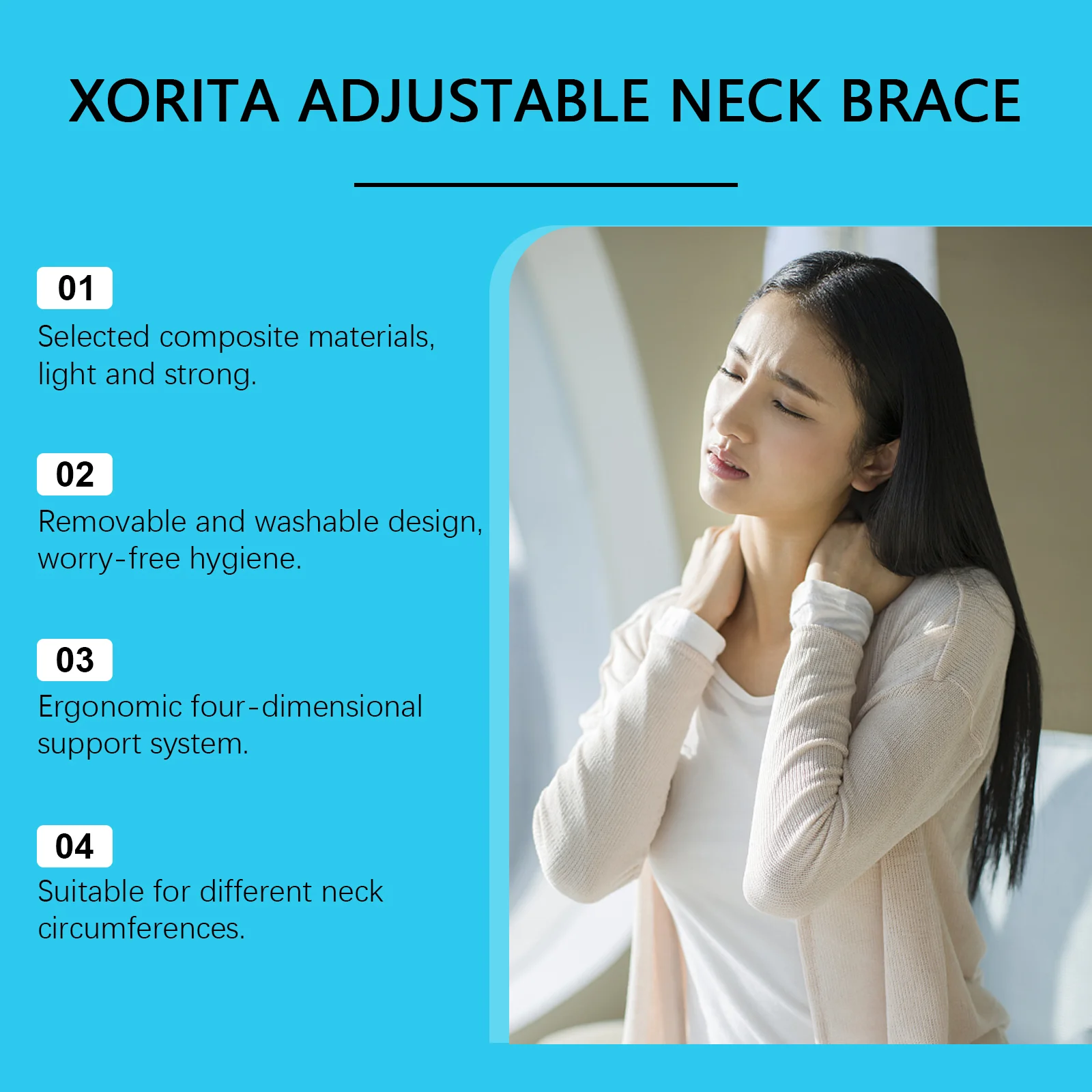 xorita adjustable neck support lightweight folding Xor HX 13 133