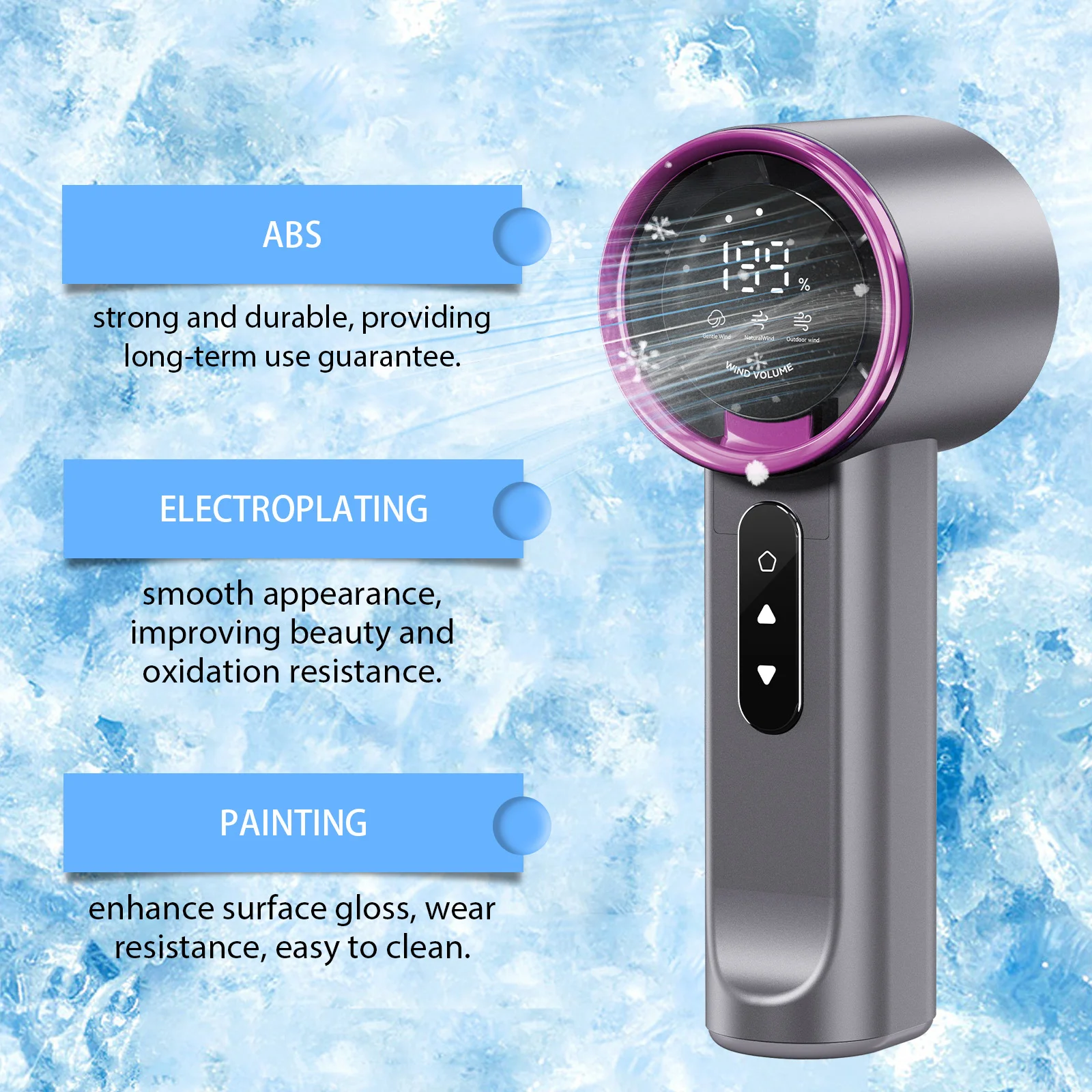 xorita purple handheld fan Xor HX 01 8