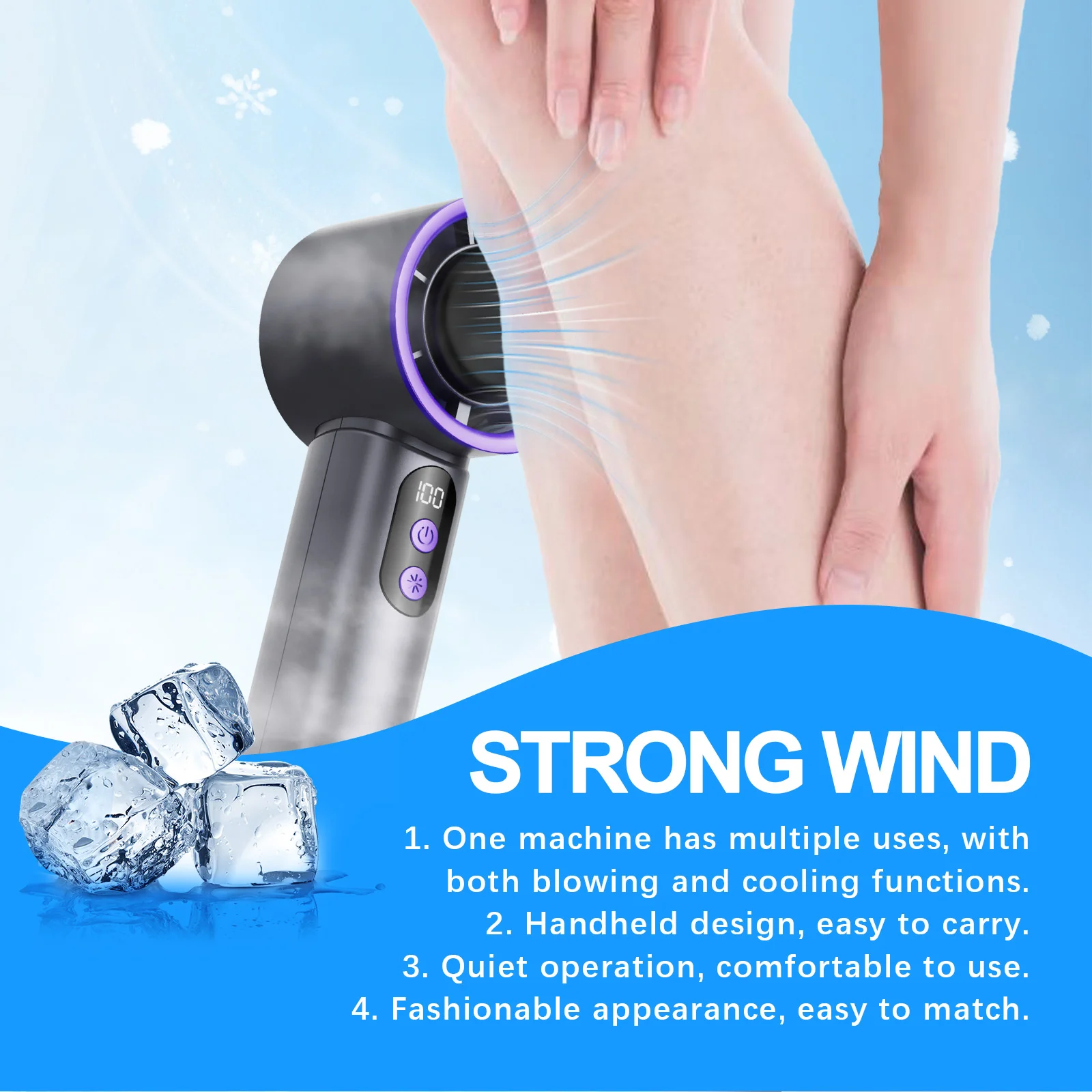 xorita roland grey ice handheld mini fan Xor HX 03 37