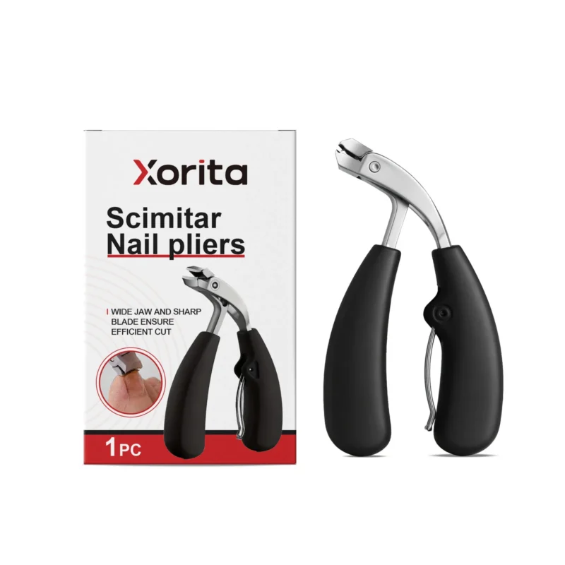 Xorita Splash-Proof Elbow Nail Pliers for Thick Hard Nails & Dead Skin